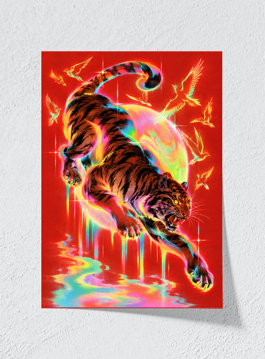 Neon Tiger - Unframed