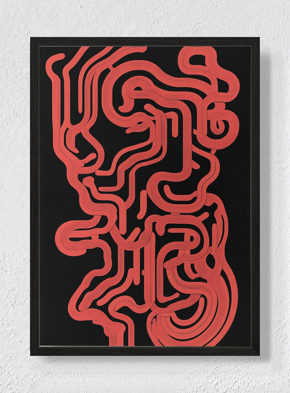 NEURAL CURRENTS - Black frame canvas