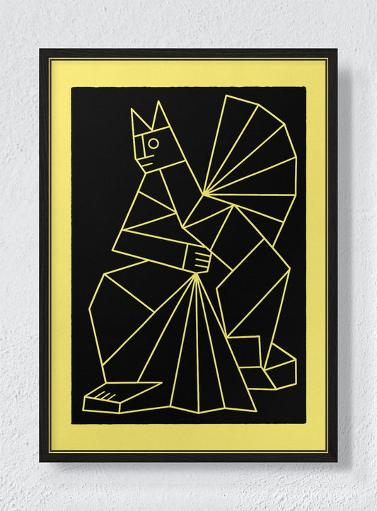 NIGHT ANIMAL - Black frame canvas