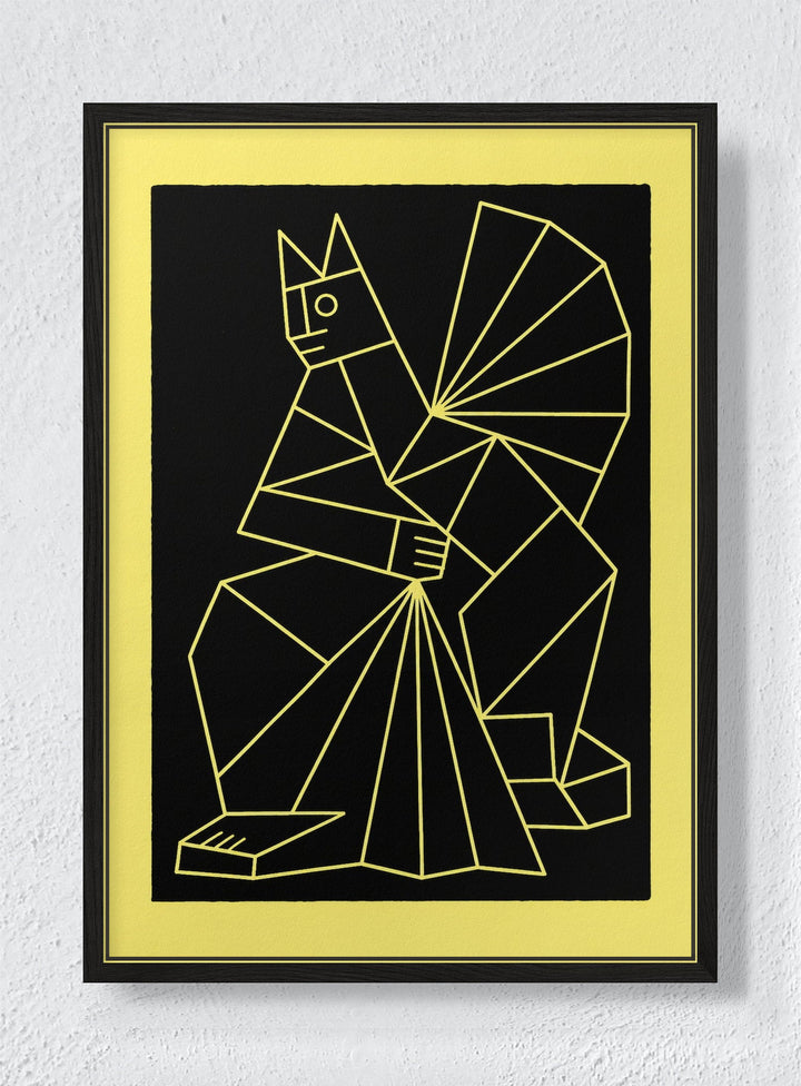 NIGHT ANIMAL - Black frame canvas