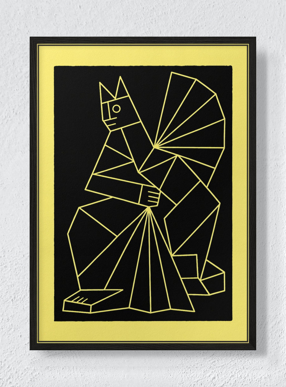NIGHT ANIMAL - Black frame canvas