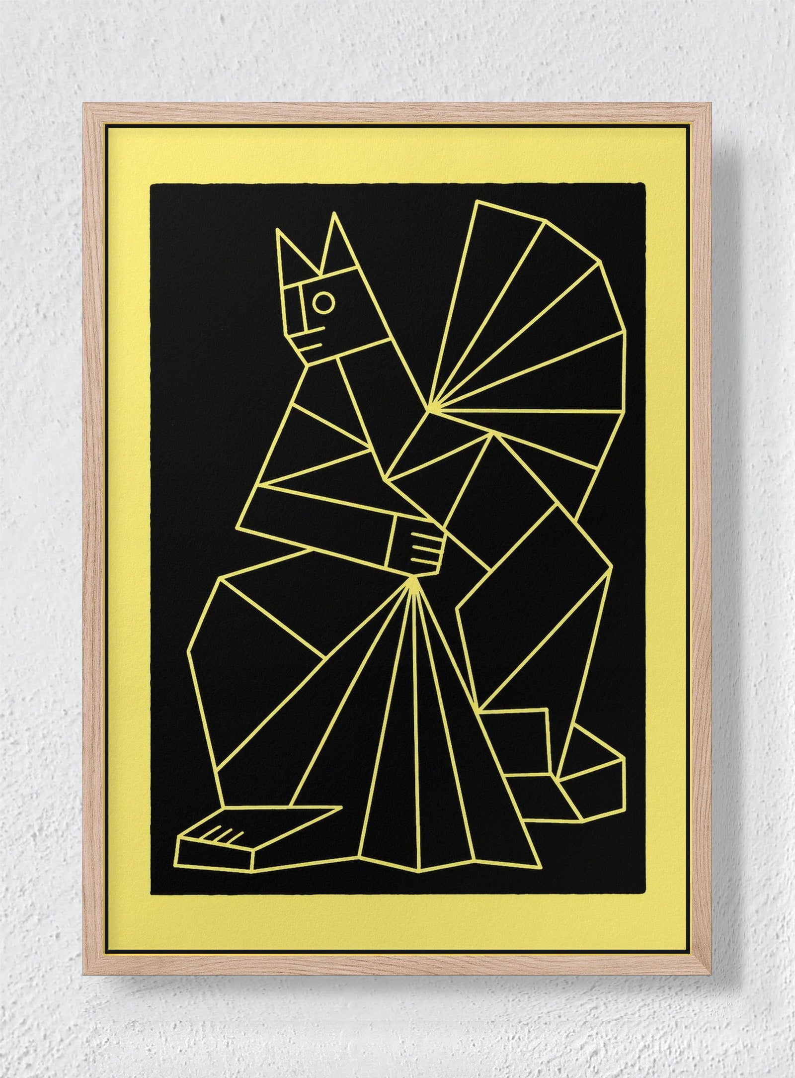 NIGHT ANIMAL - Natural frame canvas