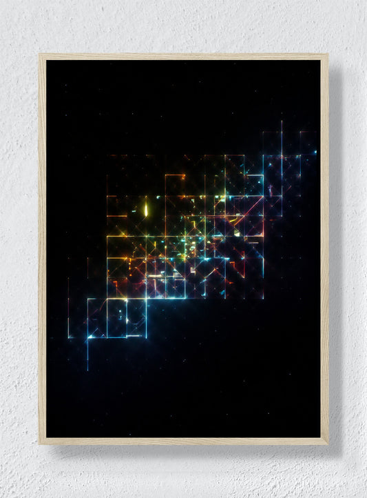 Night Grid - Birch Frame