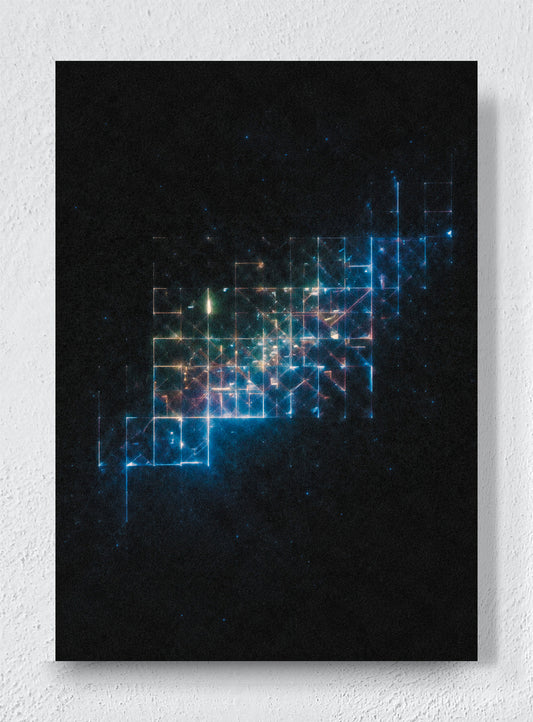 NIGHT GRID STUDY - Unframed canvas