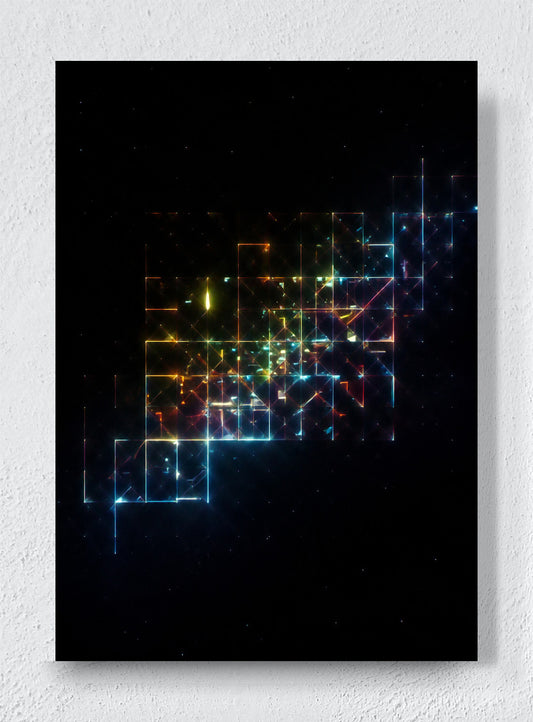 NIGHT GRID - Unframed canvas