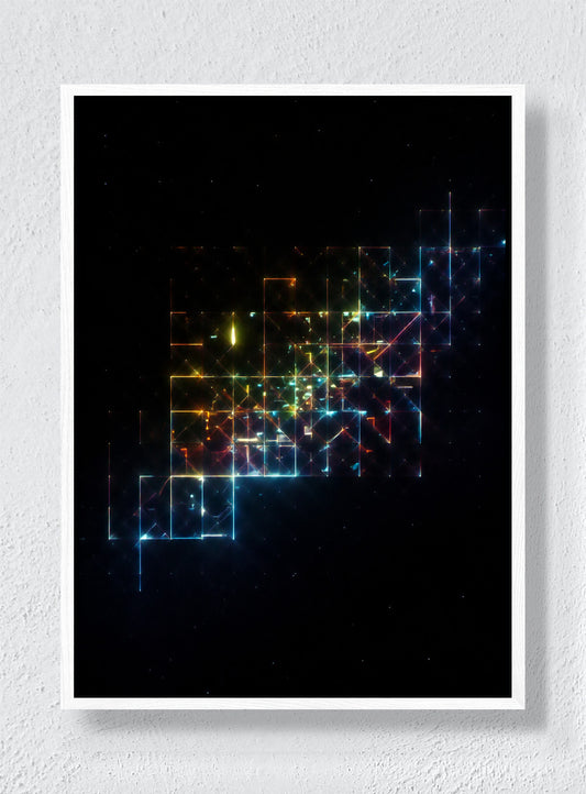 Night Grid - White Frame