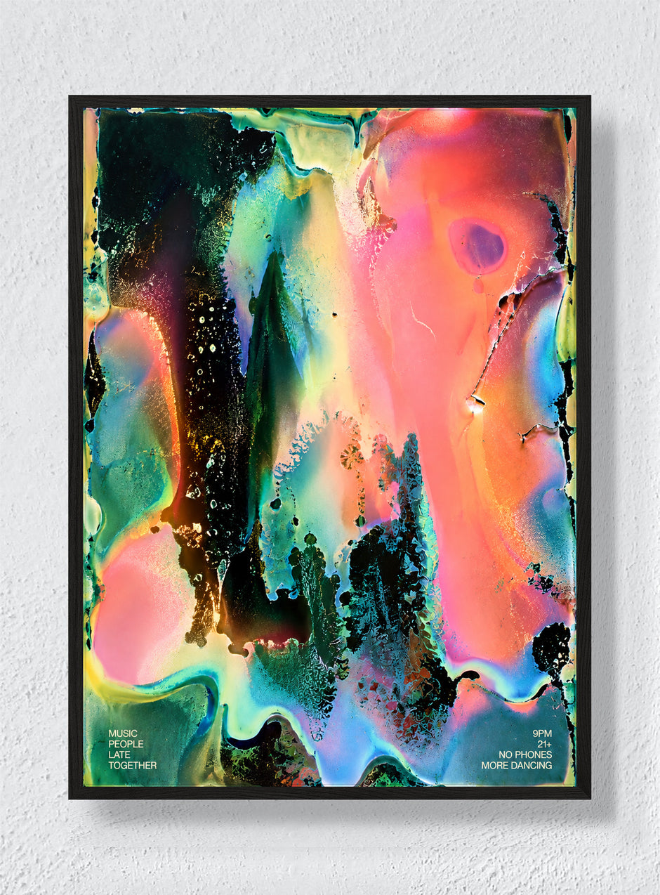 NO PHONES MORE DANCING - Black Frame