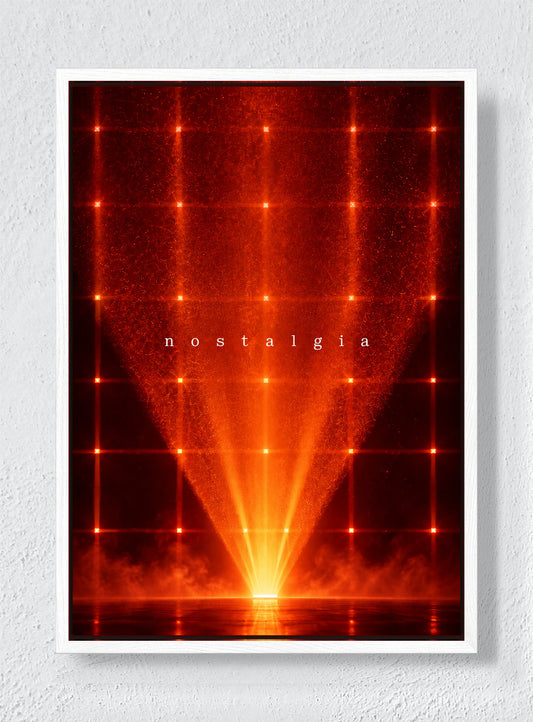 NOSTALGIA - White frame canvas