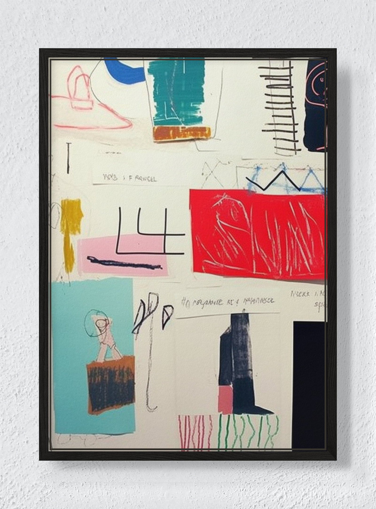 NOTES TO SELF - Black frame canvas