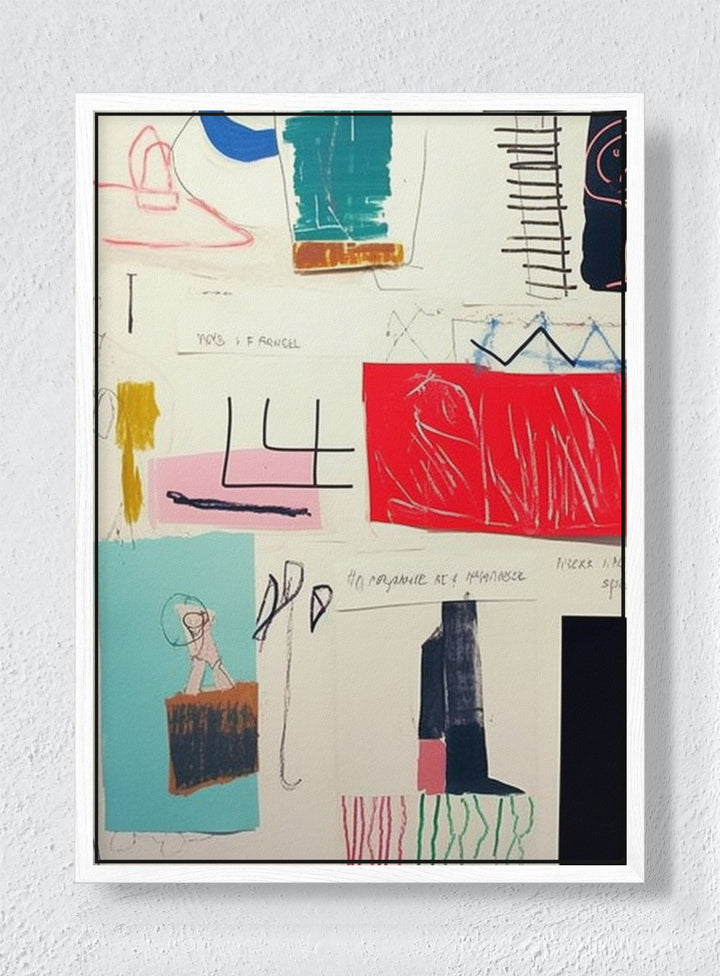 NOTES TO SELF - White frame canvas