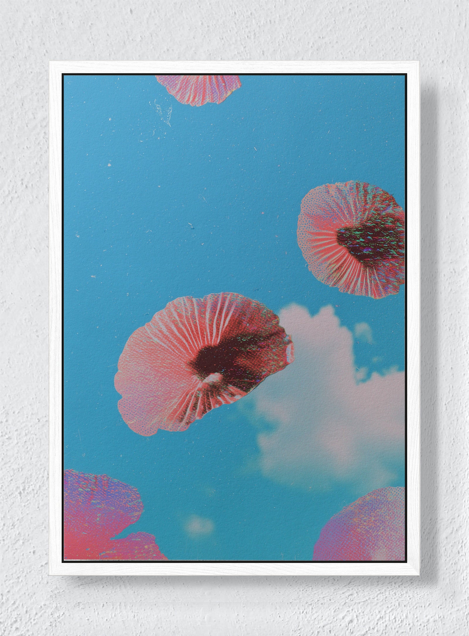 OBLIQUE HORIZON - White frame canvas