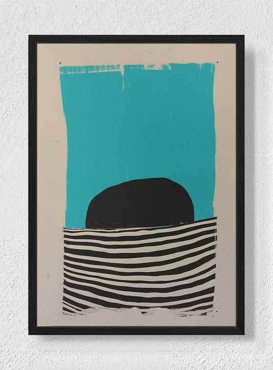 OCEAN’S HORIZON - Black frame canvas