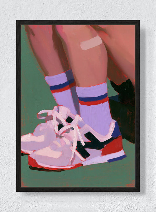 OFF THE COURT - Black frame canvas