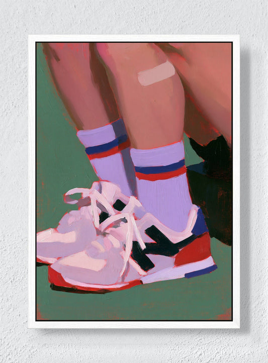 OFF THE COURT - White frame canvas