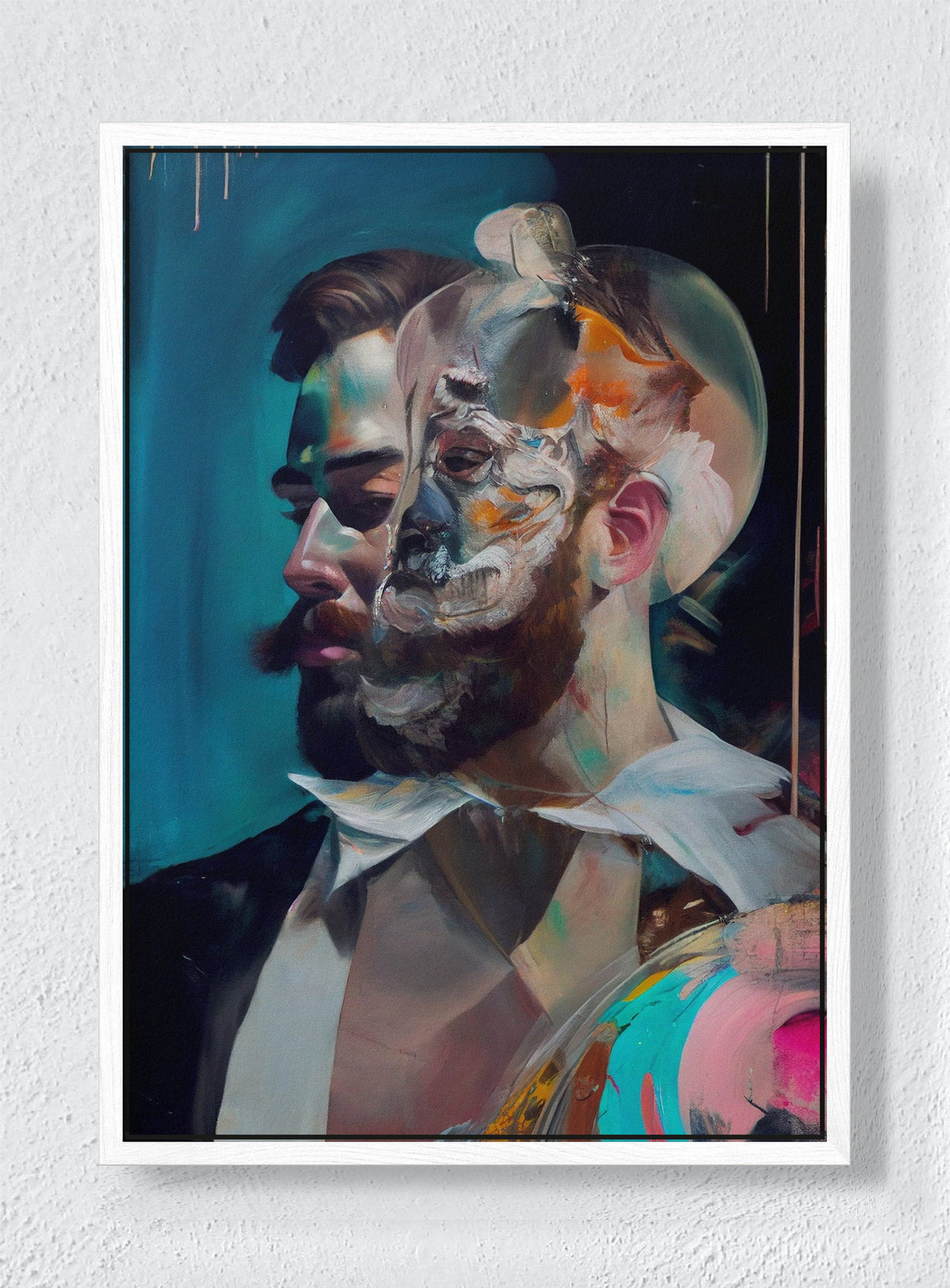 OIL &amp; EARTH - White frame canvas