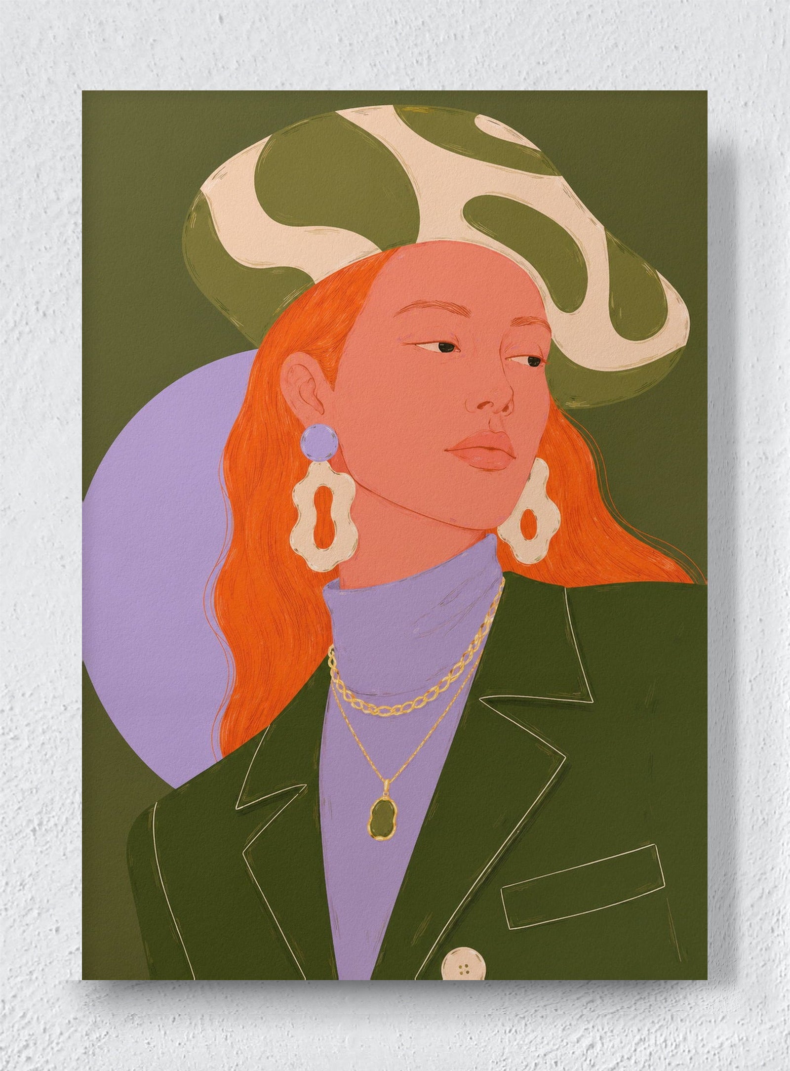 OLIVE & FLAME - Unframed canvas