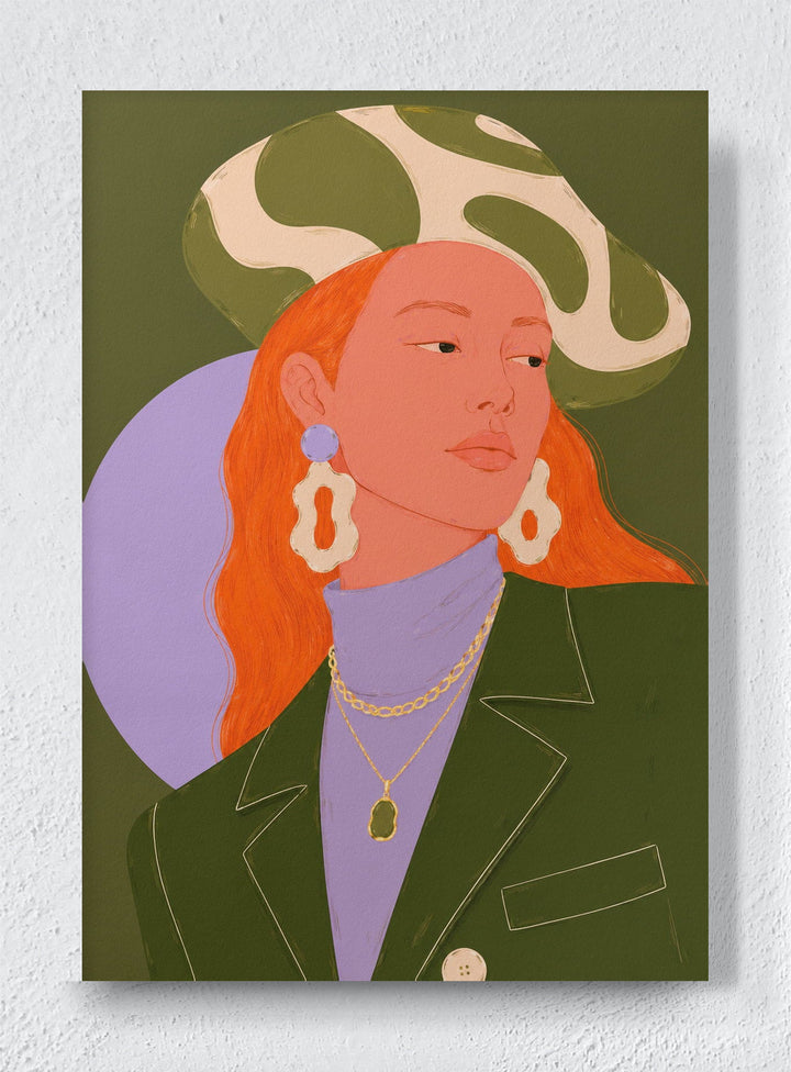 OLIVE & FLAME - Unframed canvas