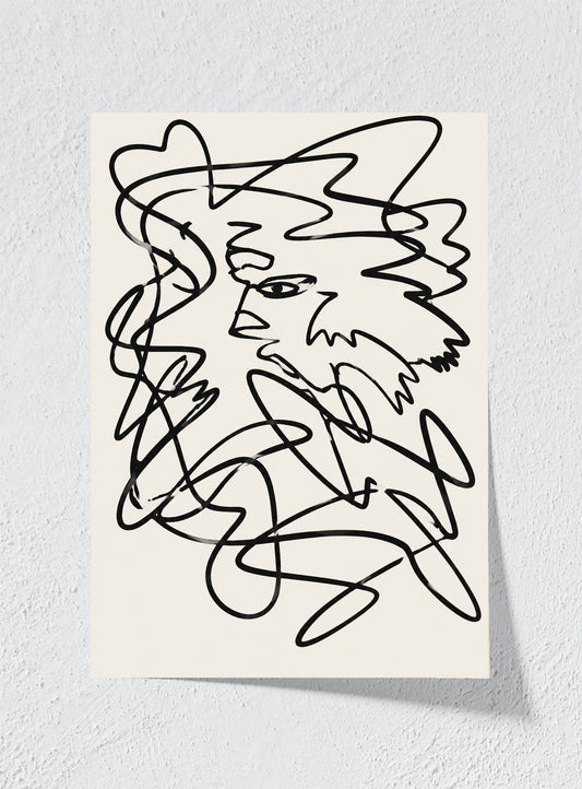 ONE LINE TRYING TO REMEMBER A FACE - Unframed