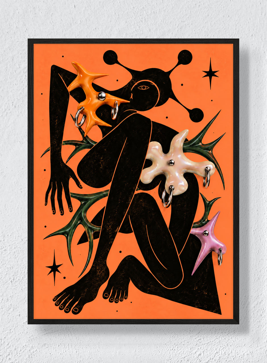 Orange Signal - Black Frame
