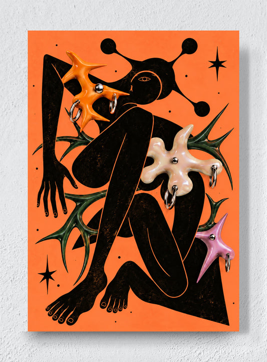 FIGURE FOR A HEATED PLANET - Unframed canvas