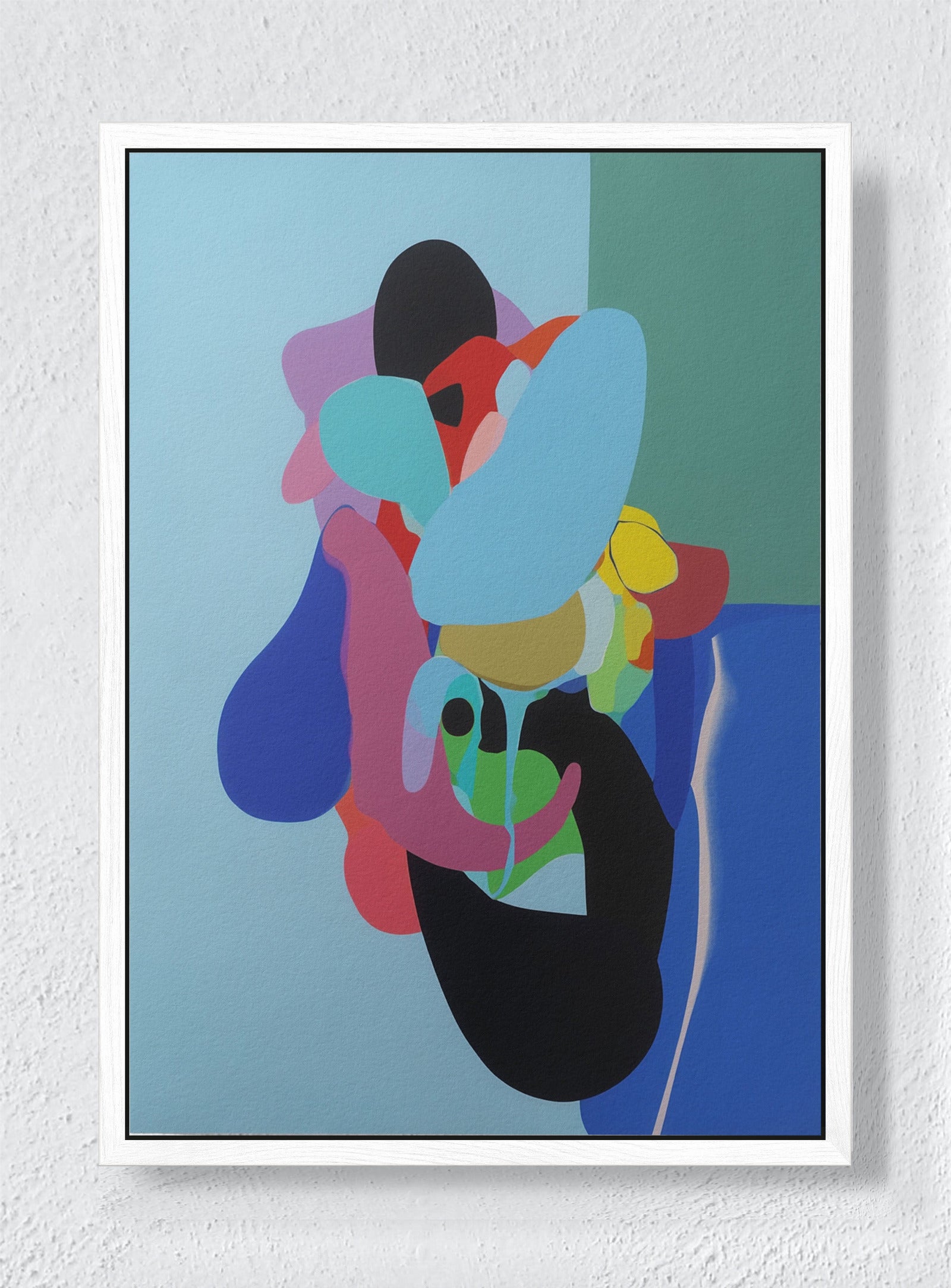 ORGANIC HARMONY I - White frame canvas