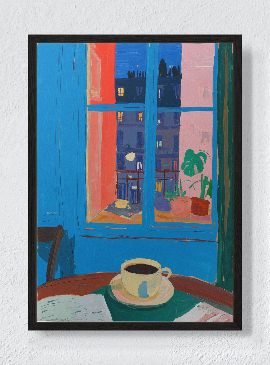 PARISIAN TWILIGHT - Black frame canvas