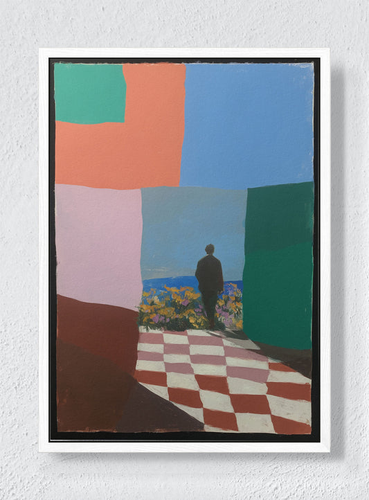 PASTEL HORIZONS - White frame canvas