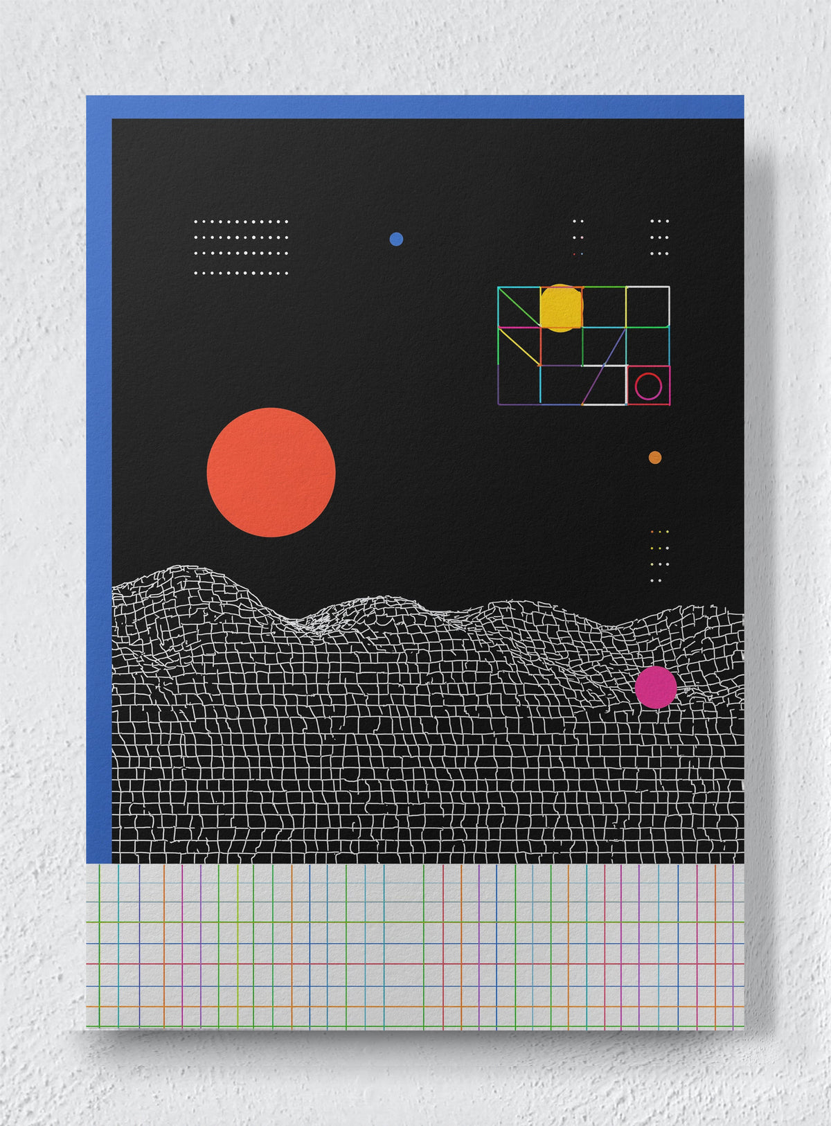 PATCHED ORBIT - Unframed canvas