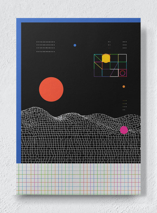 PATCHED ORBIT - Unframed canvas
