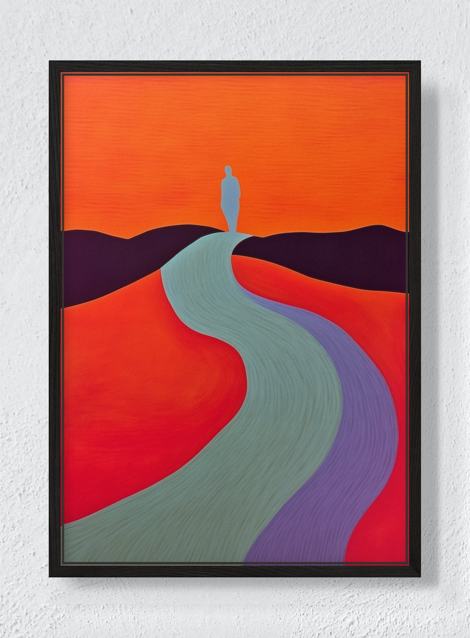PATHS - Black frame canvas