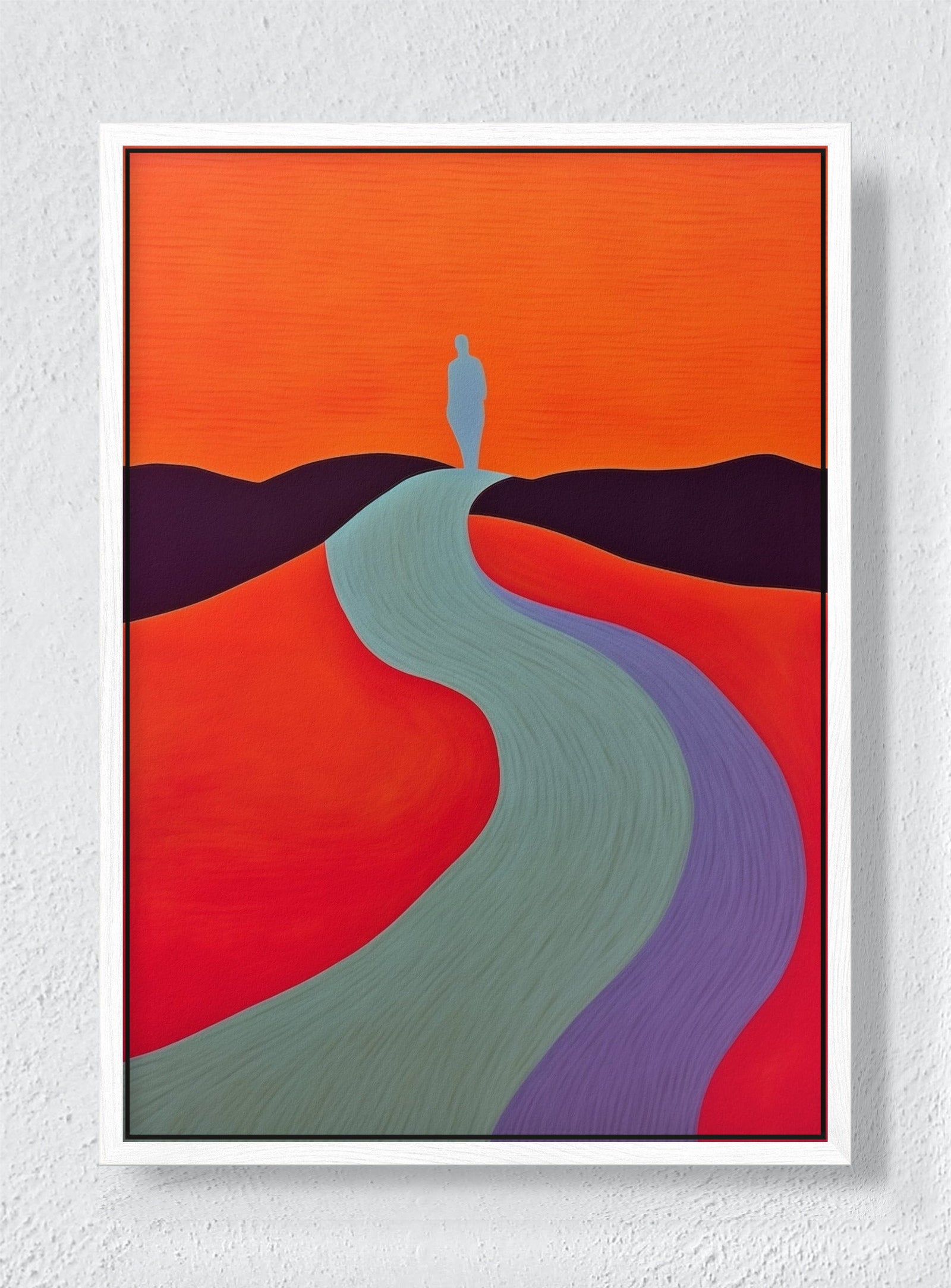 PATHS - White frame canvas