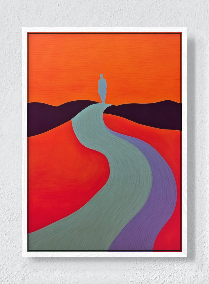 PATHS - White frame canvas