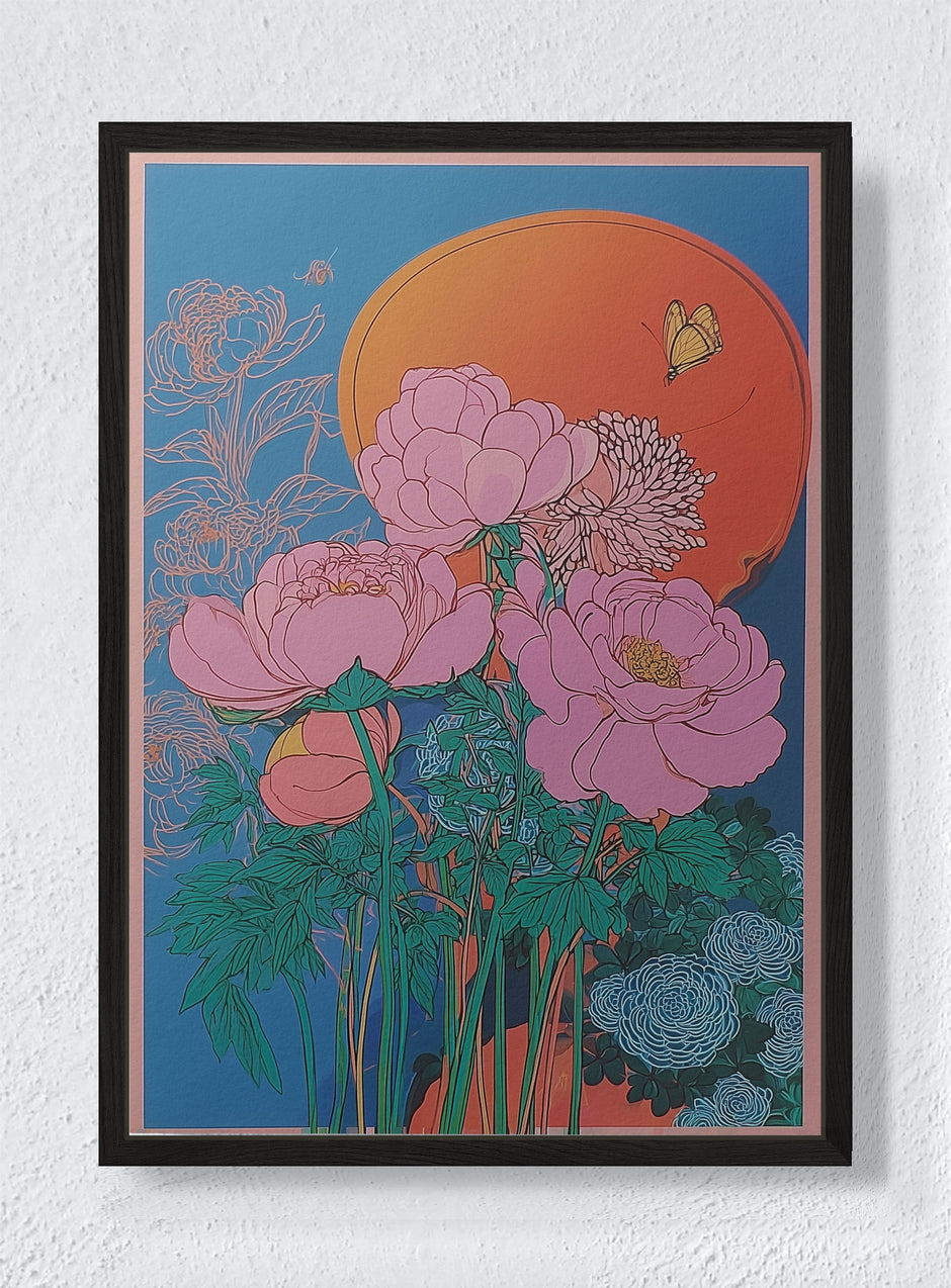 PEACE IN NATURE - Black frame canvas