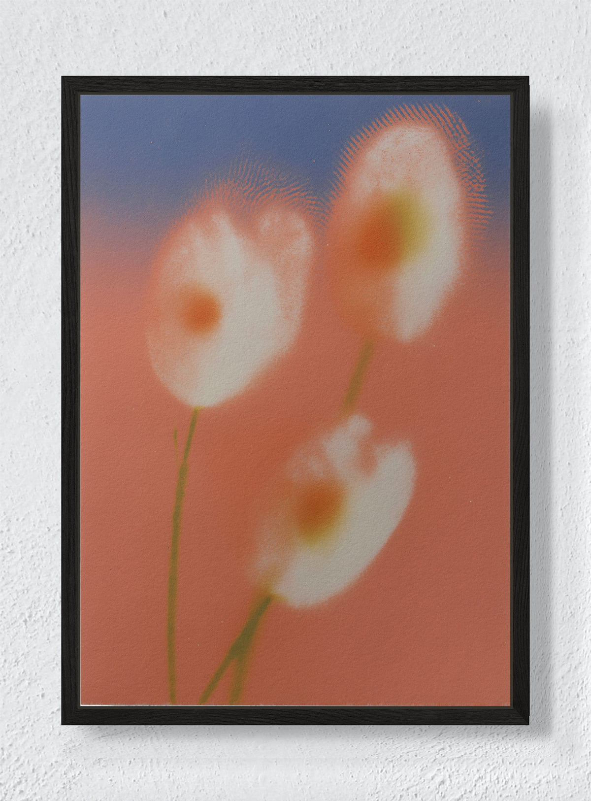 PEACH HAZE - Black frame canvas