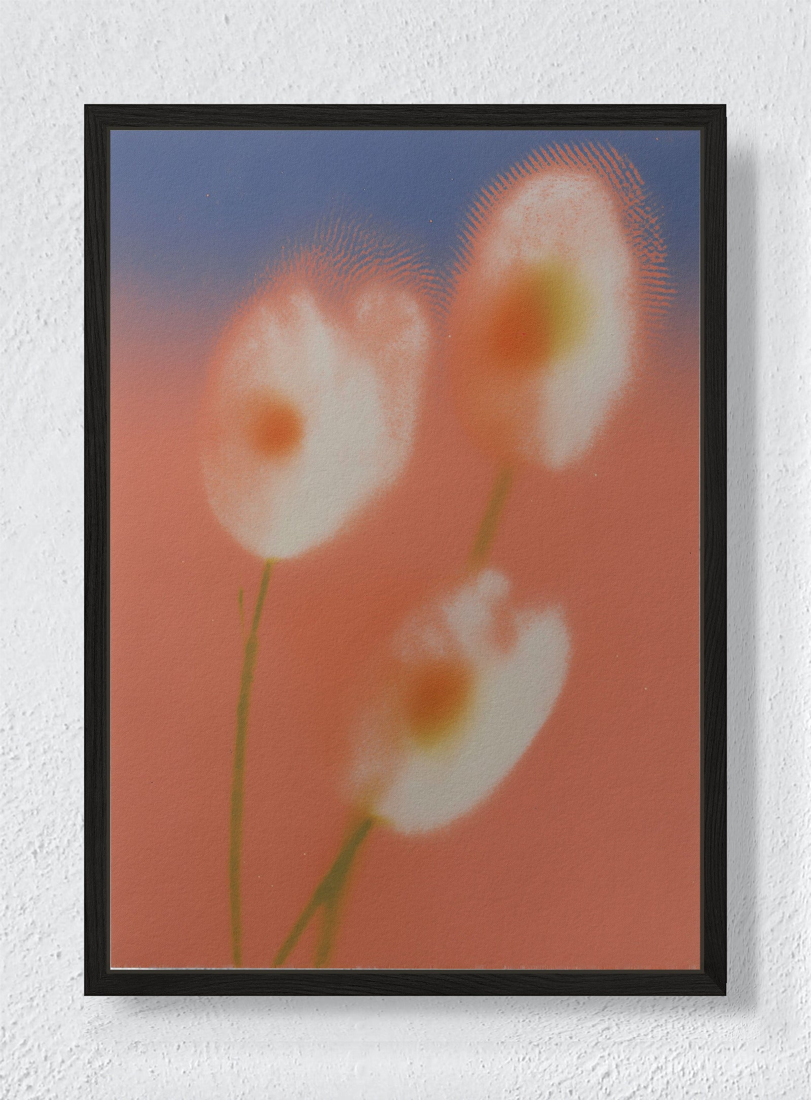 PEACH HAZE - Black frame canvas