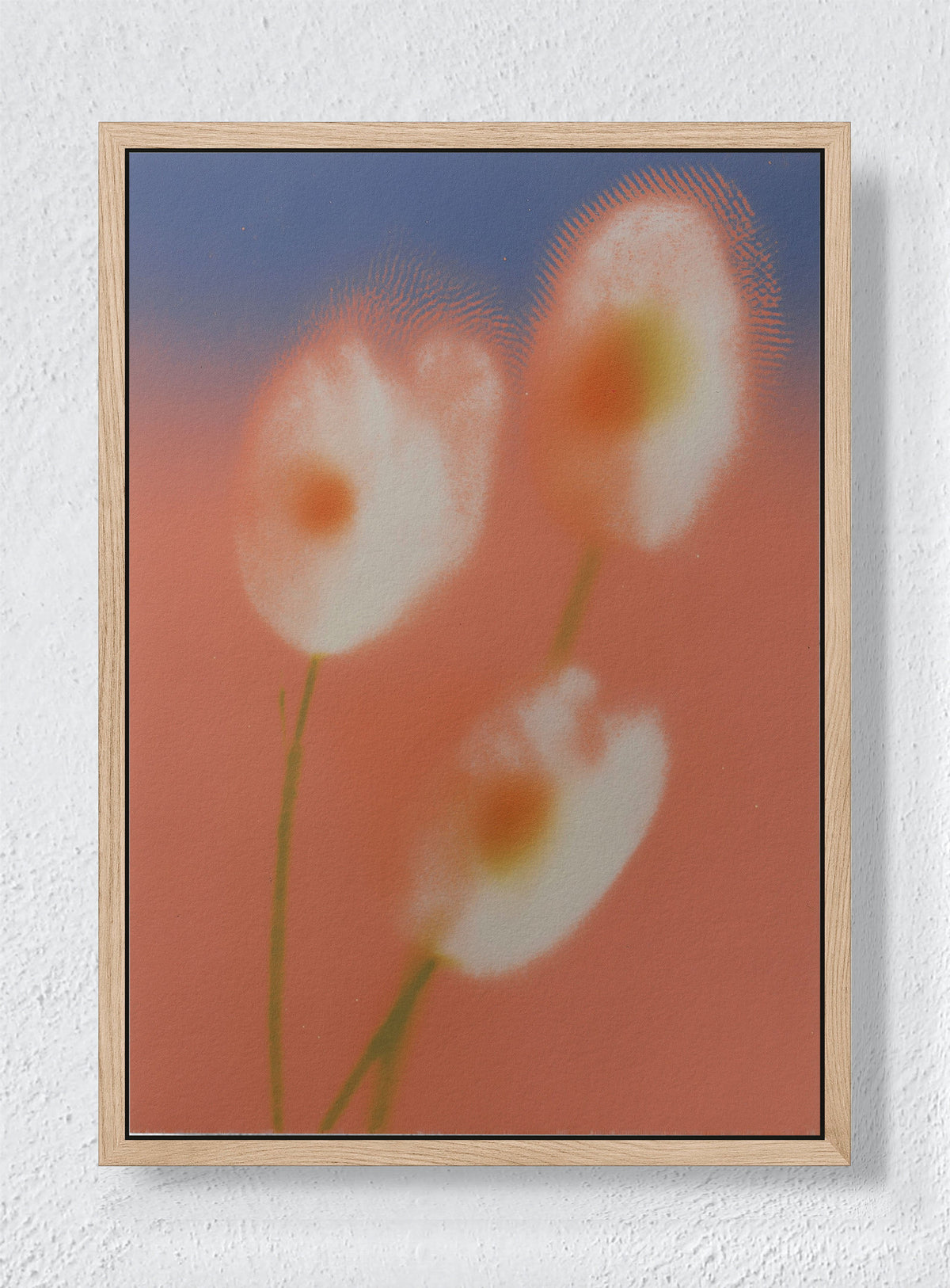 PEACH HAZE - Natural frame canvas