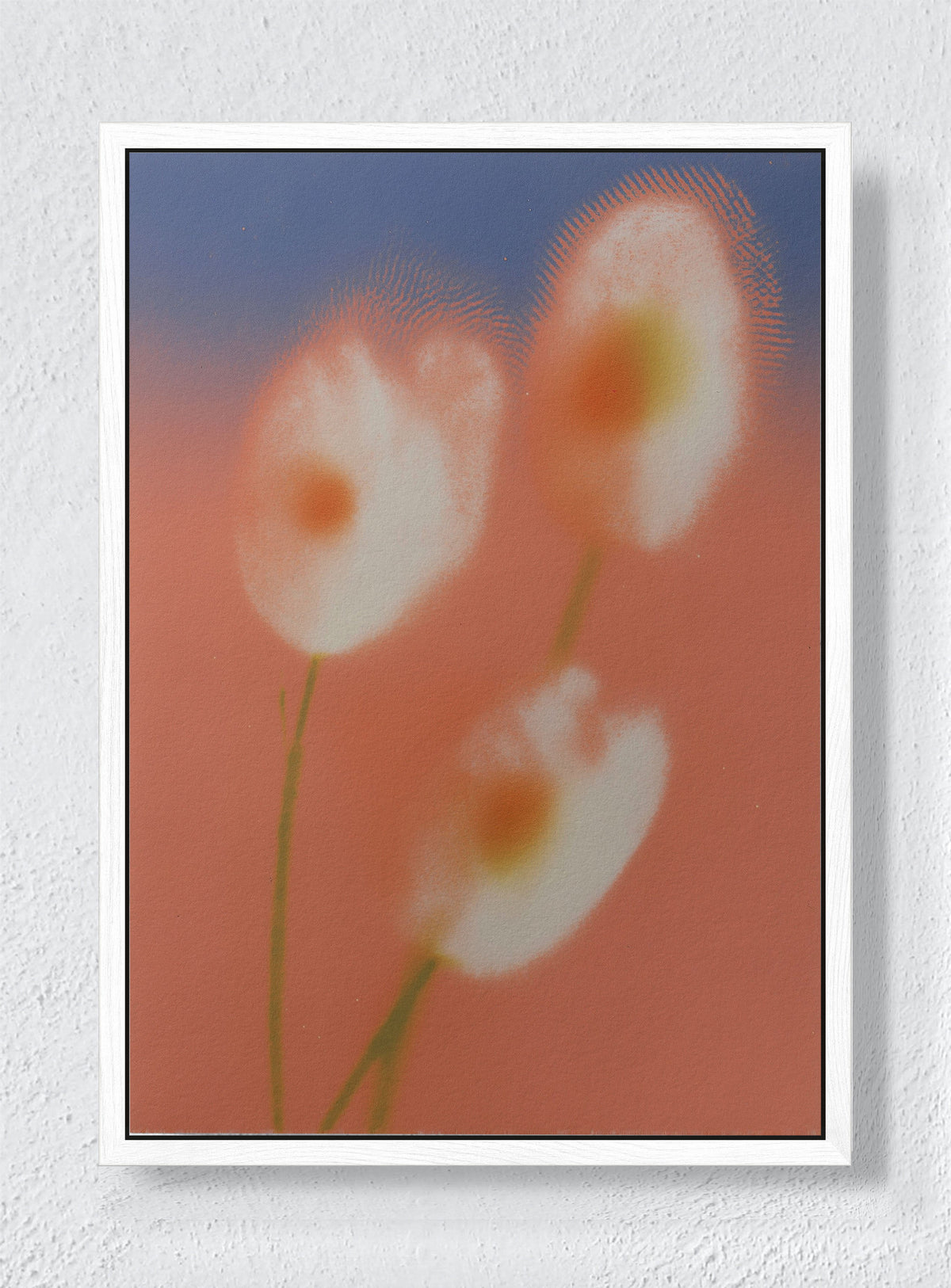 PEACH HAZE - White frame canvas
