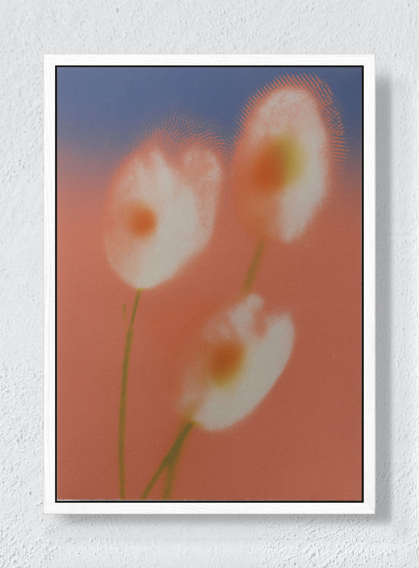 PEACH HAZE - White frame canvas