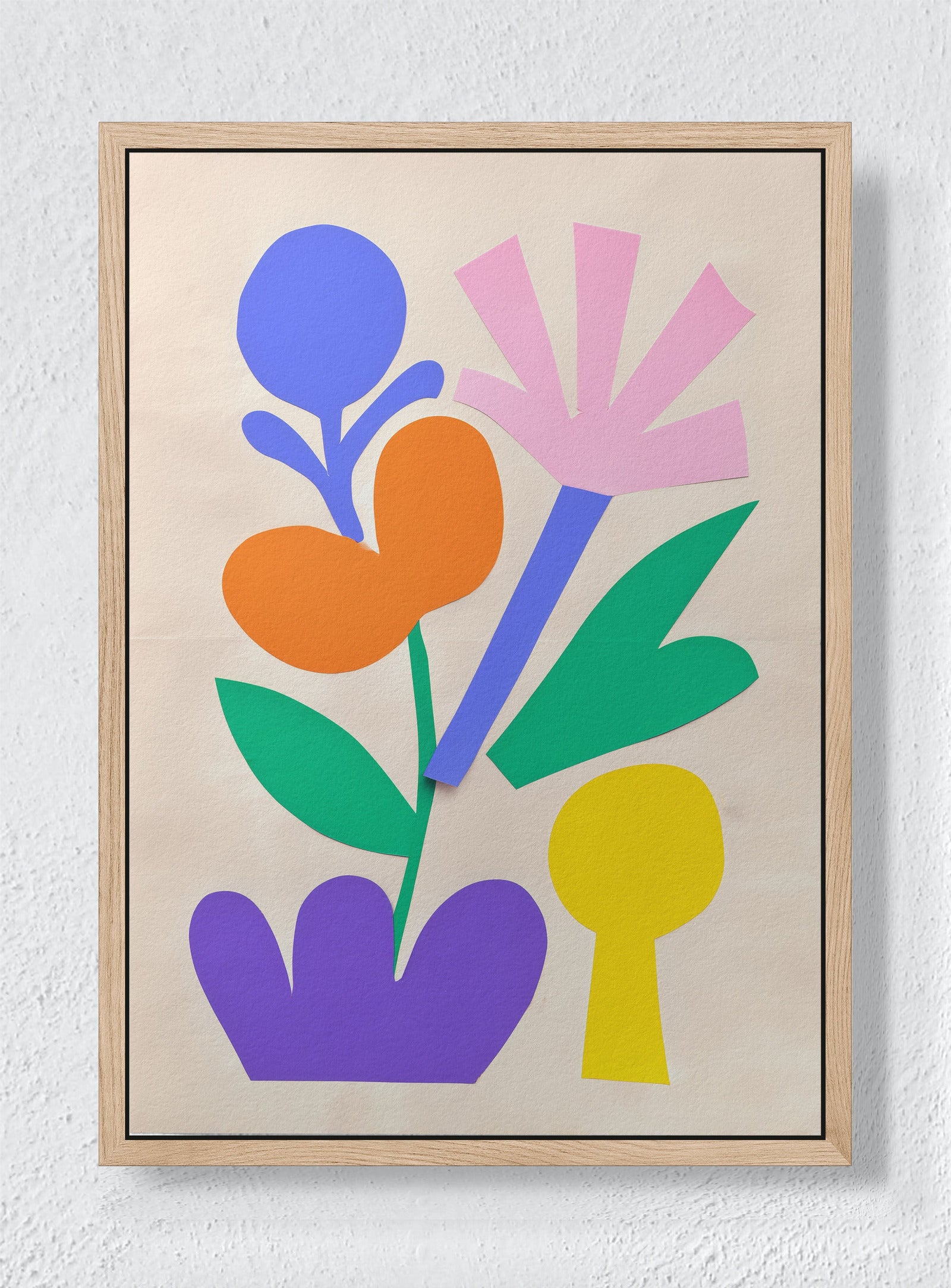PETALS AND PIECES - Natural frame canvas