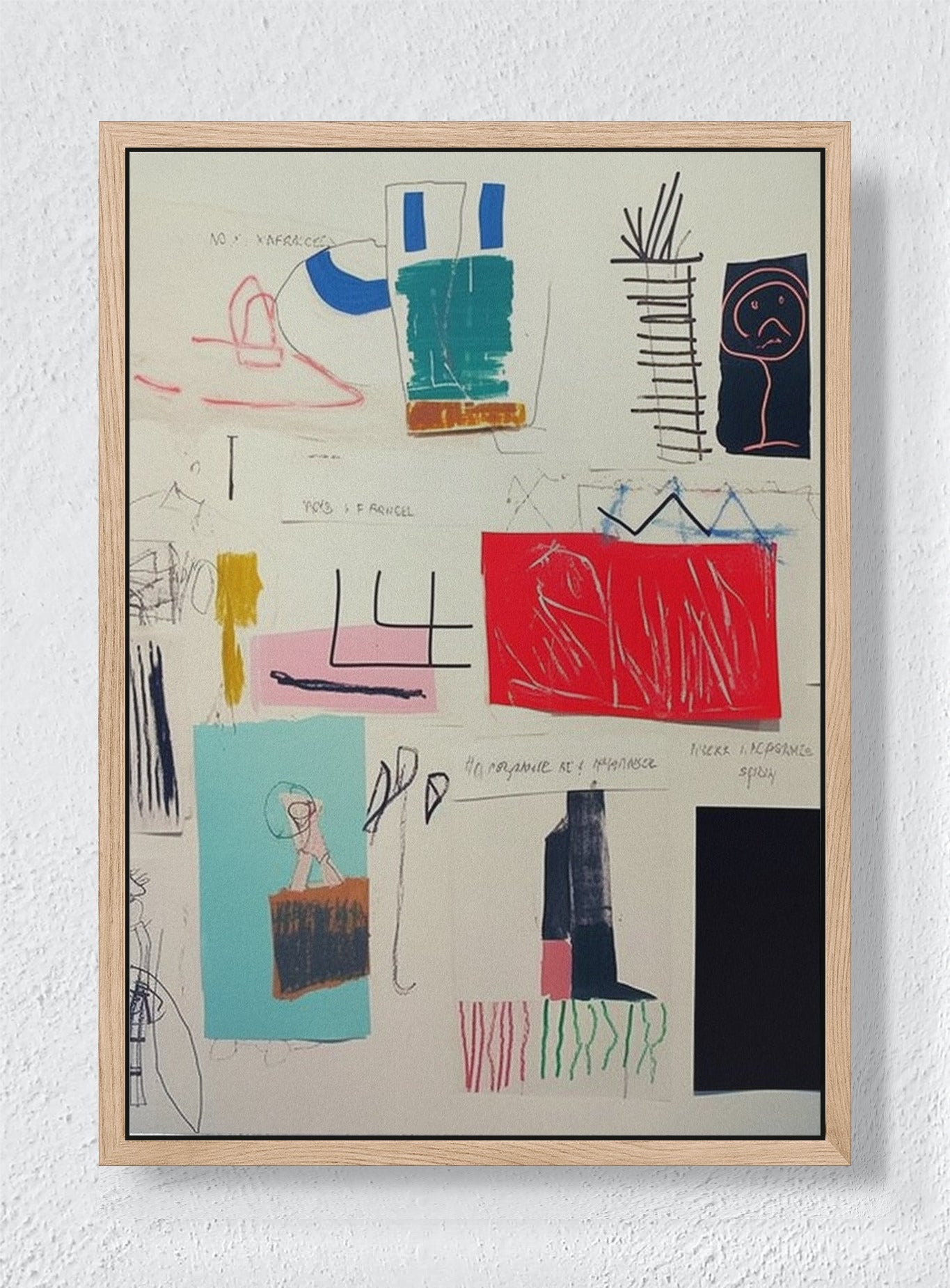 PIECES OF PLAY - Natural frame canvas