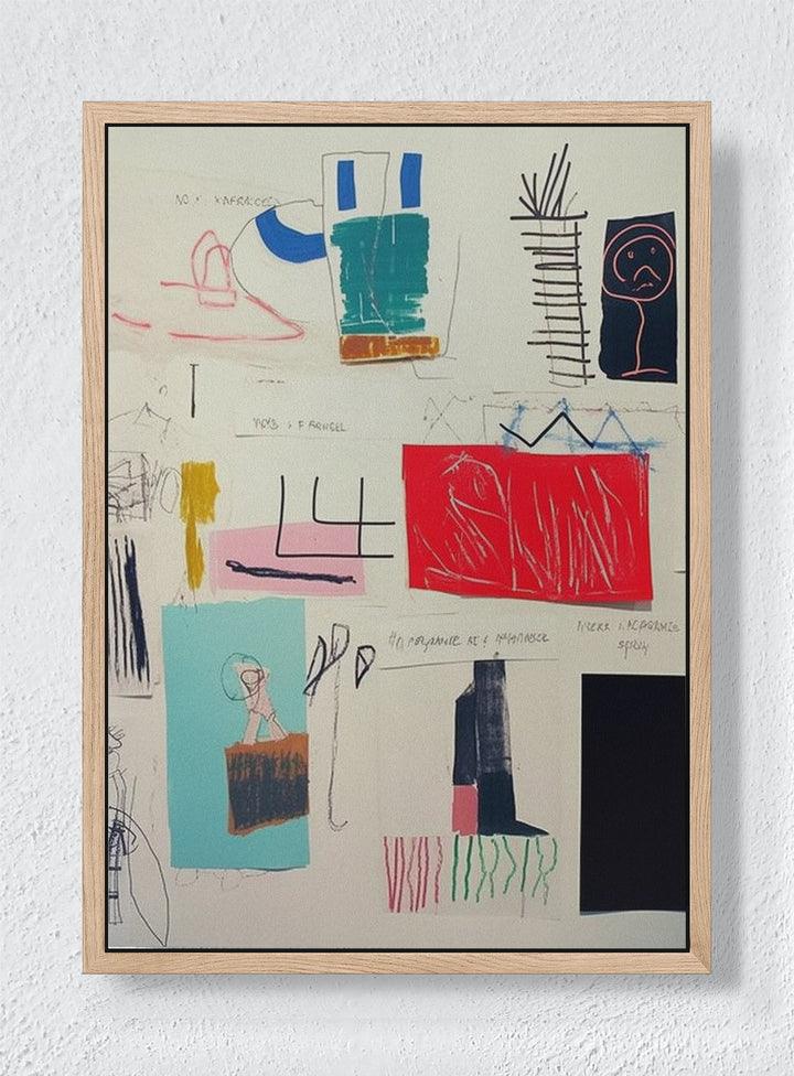 PIECES OF PLAY - Natural frame canvas