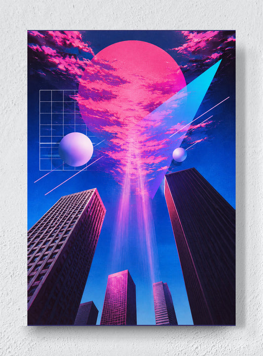 VERTICAL DREAM IN PINK - Unframed canvas