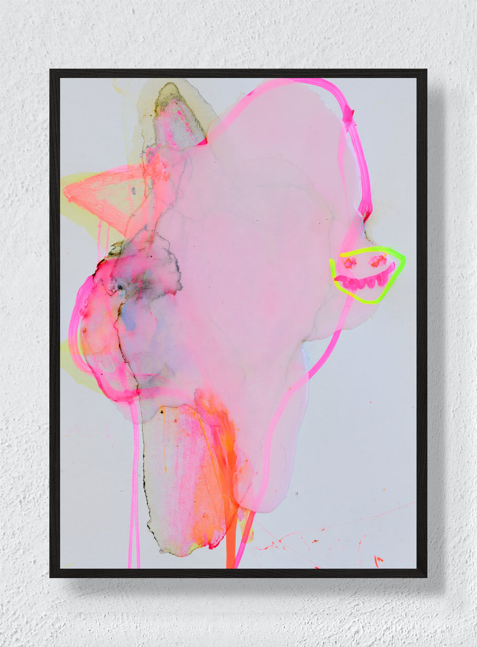 PINK SIGNALS IN THE AIR - Black Frame