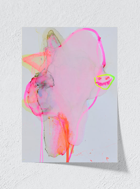 PINK SIGNALS IN THE AIR - Unframed