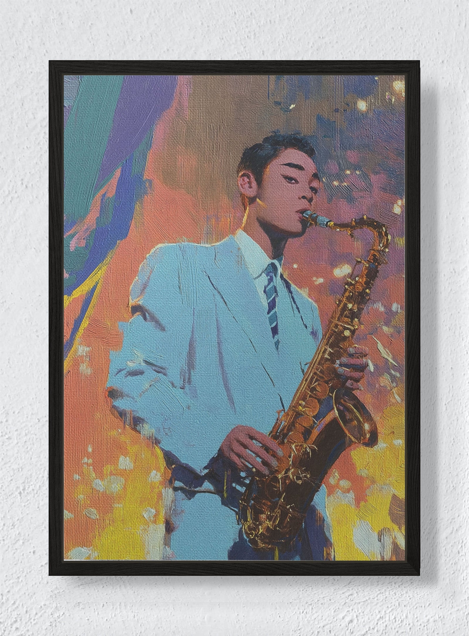 PIXEL JAZZ - Black frame canvas