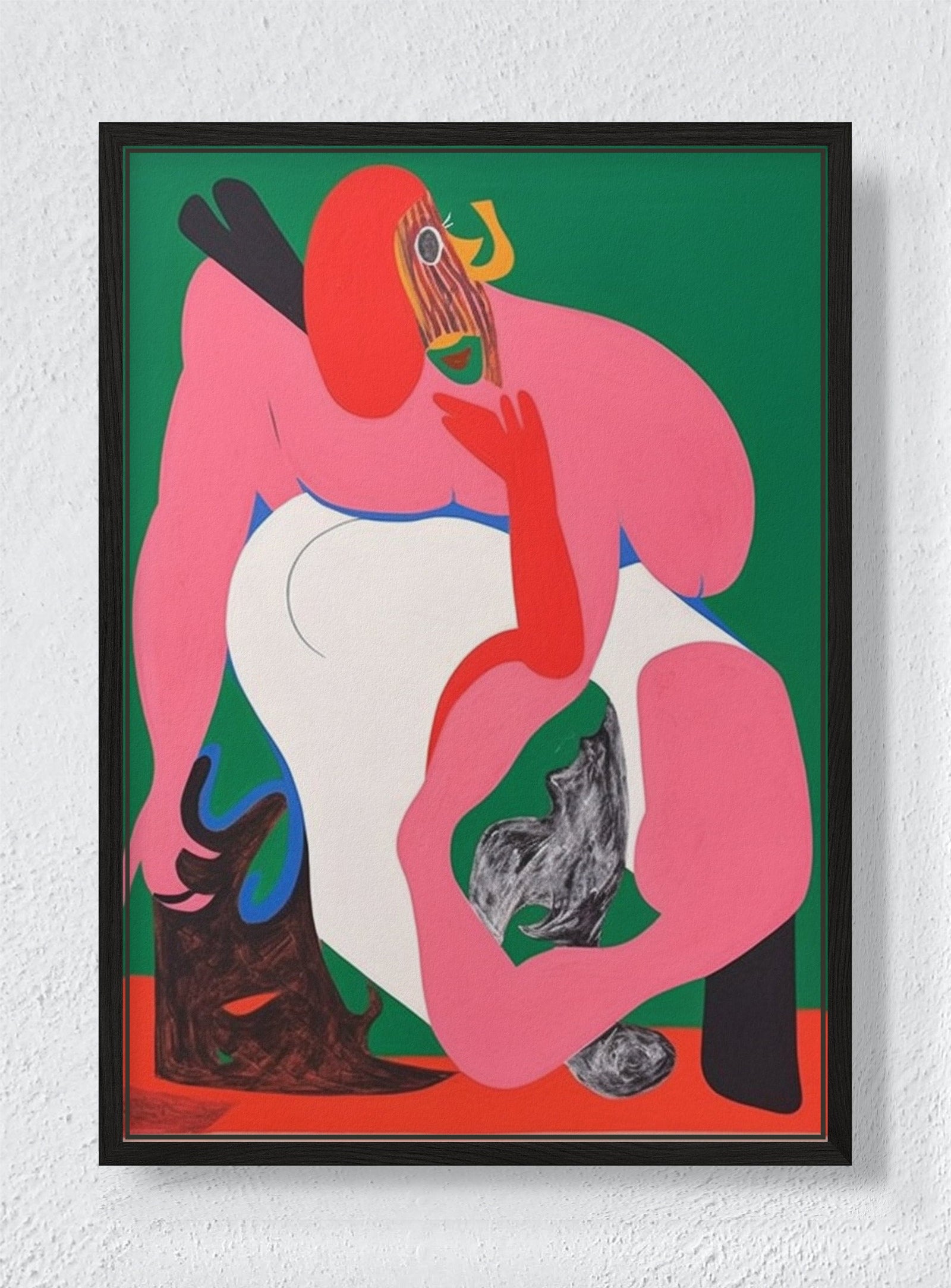 PLAY FIGHT CARNIVAL - Black frame canvas