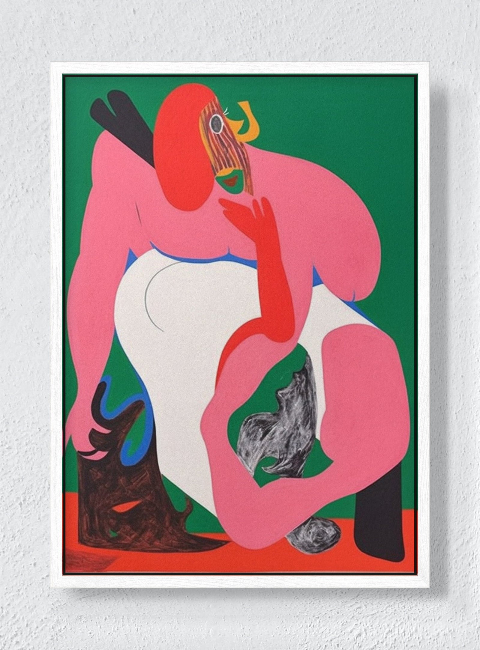 PLAY FIGHT CARNIVAL - White frame canvas