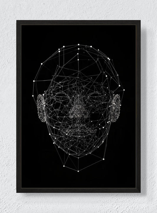 POINTS OF A PERSON - Black frame canvas