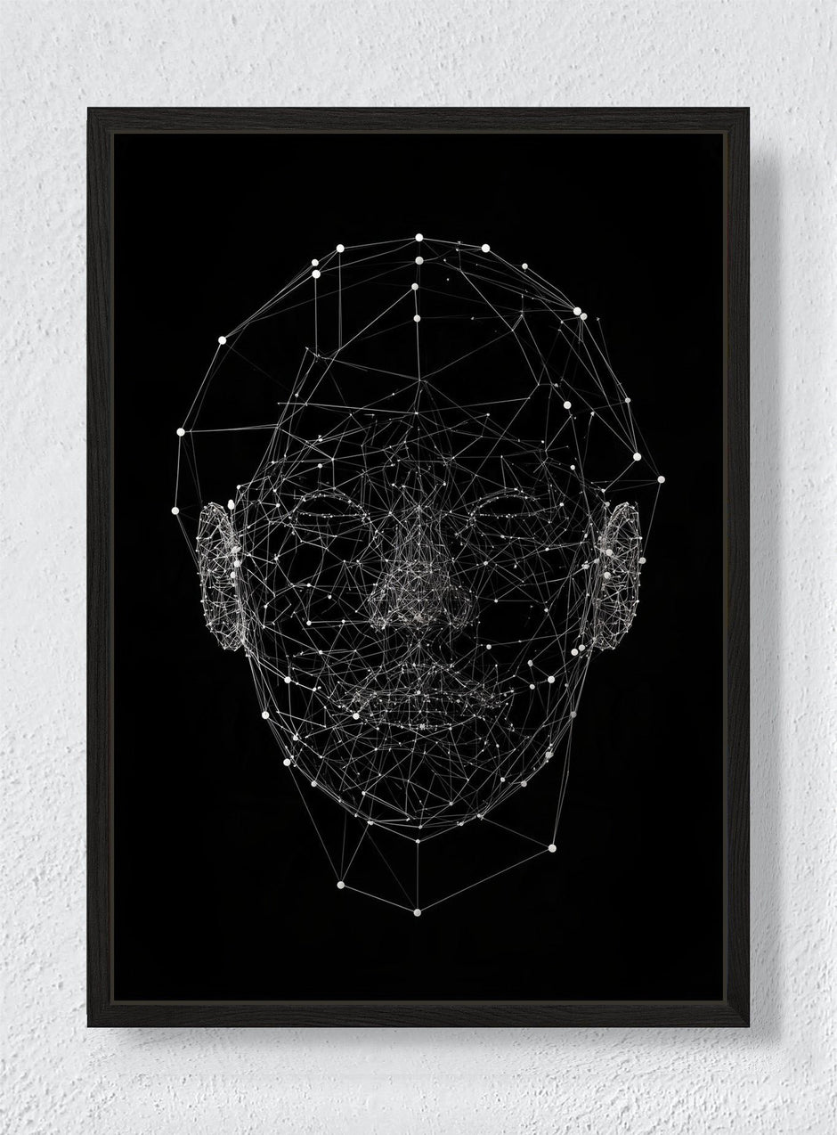 POINTS OF A PERSON - Black frame canvas