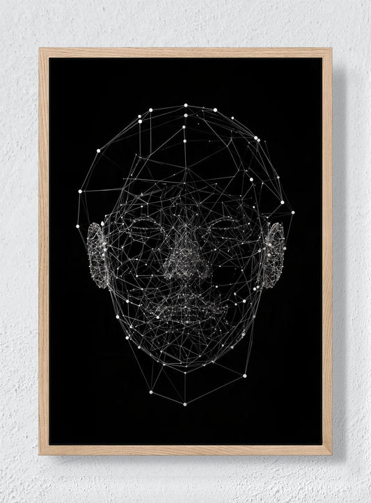POINTS OF A PERSON - Natural frame canvas